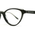 BCBGMAXAZRIA Womens Frame - Daria - Side View - Black Color with clear on the top of the frames