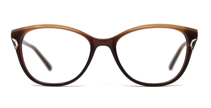 bebe BB5178 Women's Frame, Brown Gradient with crystals on the fronts