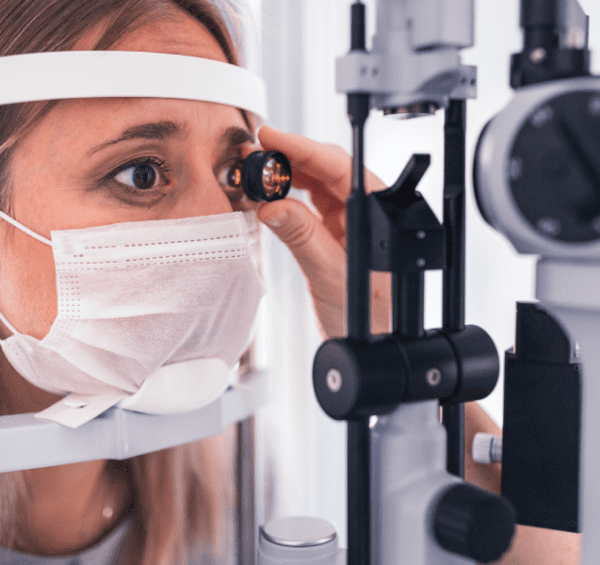 eye diseases and conditions doctor examining patient's eye