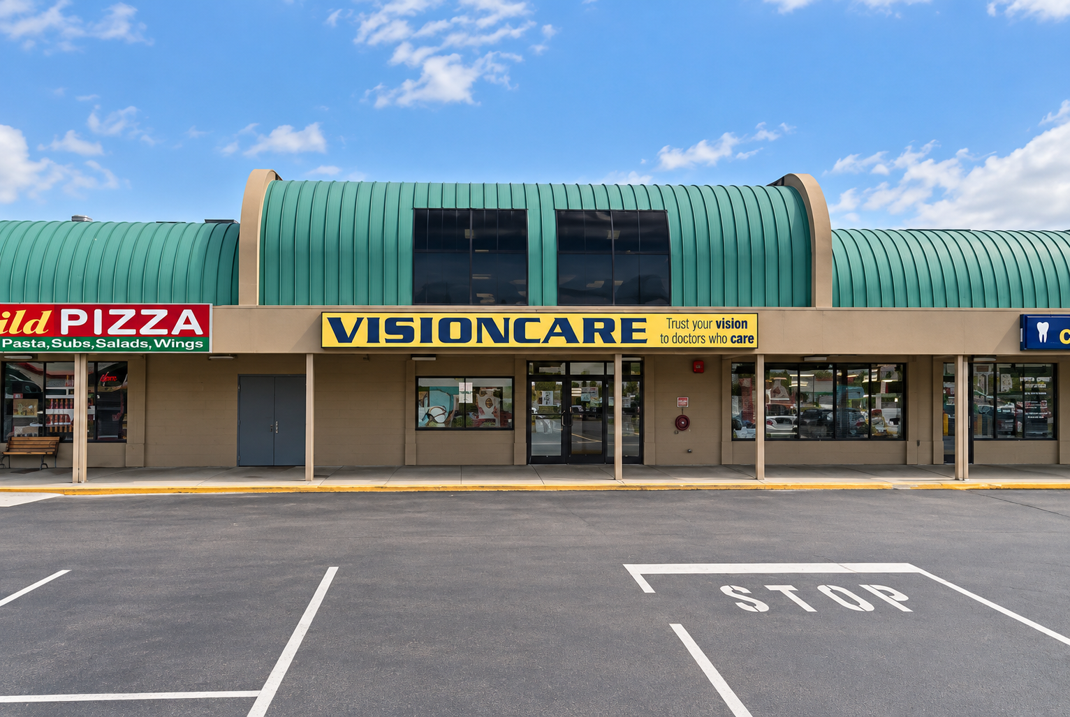 Eyewear display featured on the Manchester Road office page